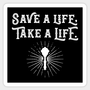 Cleric Clerics Healer Save a Life Take a Life TRPG Tabletop RPG Gaming Addict Sticker